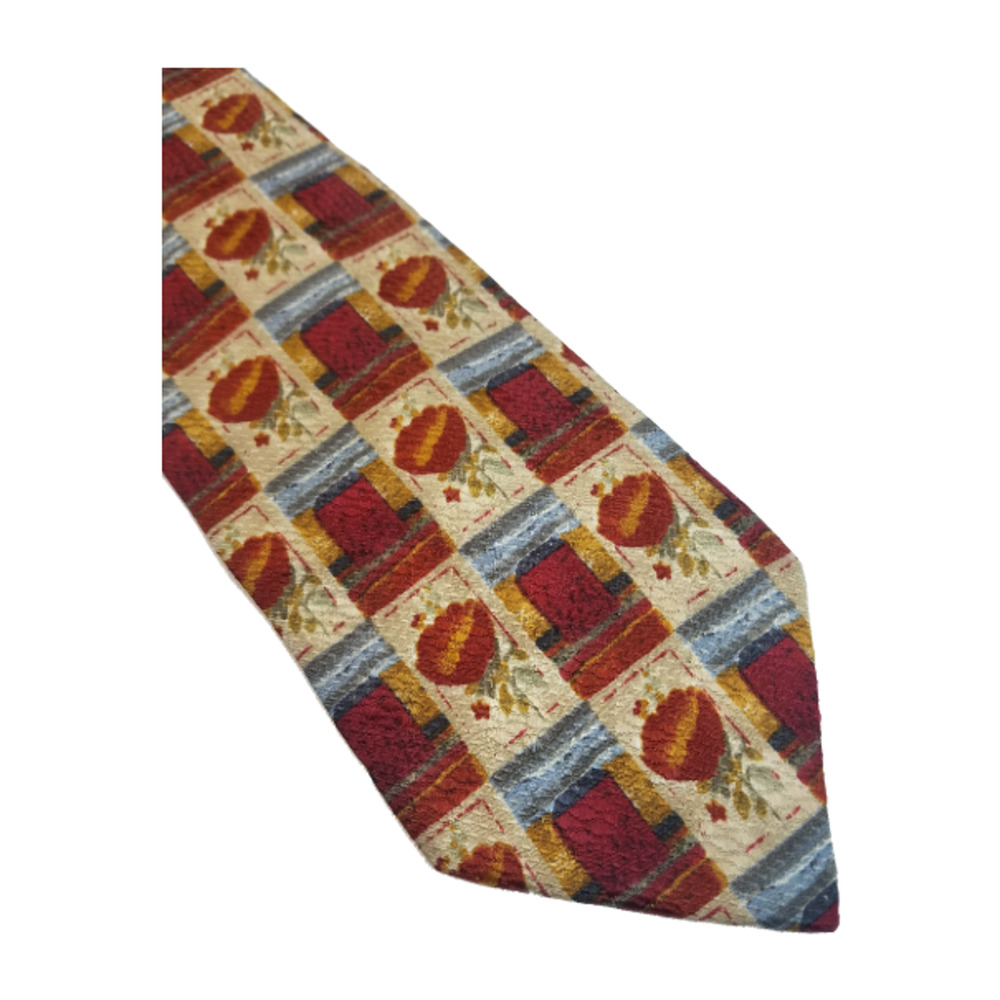 Ermenegildo Zegna Men's Tie Silk Multi Color Floral Printed Flower Italian